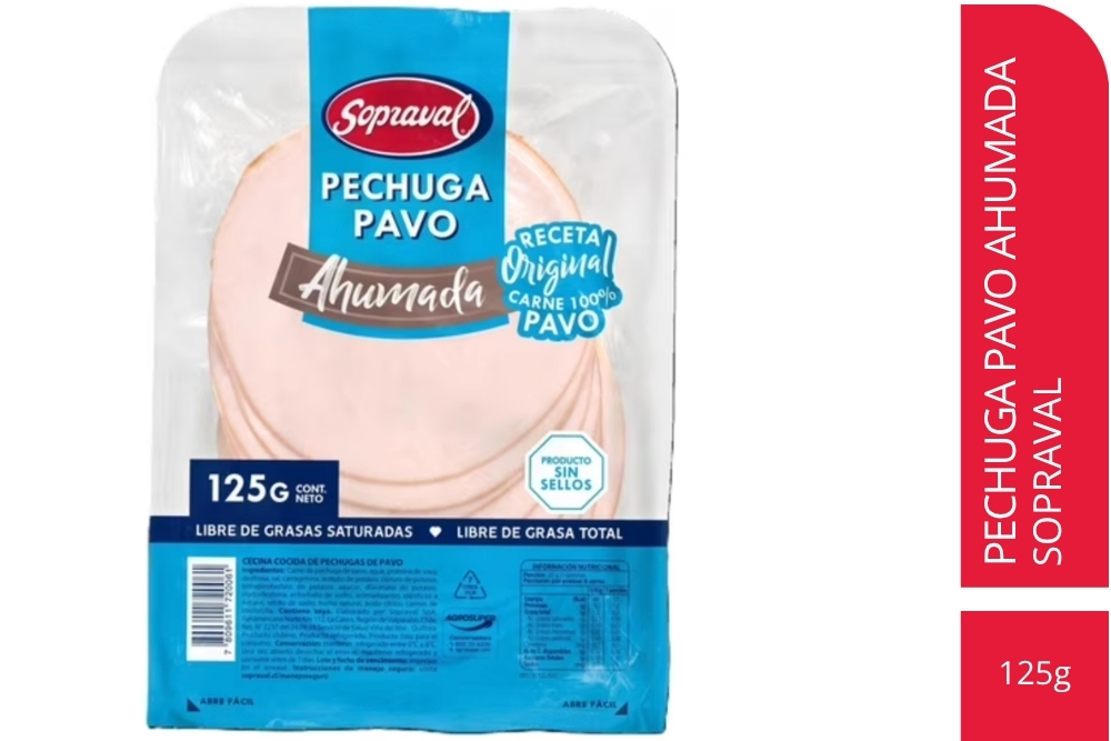 Pechuga Pavo Ahumada Laminada Sopraval