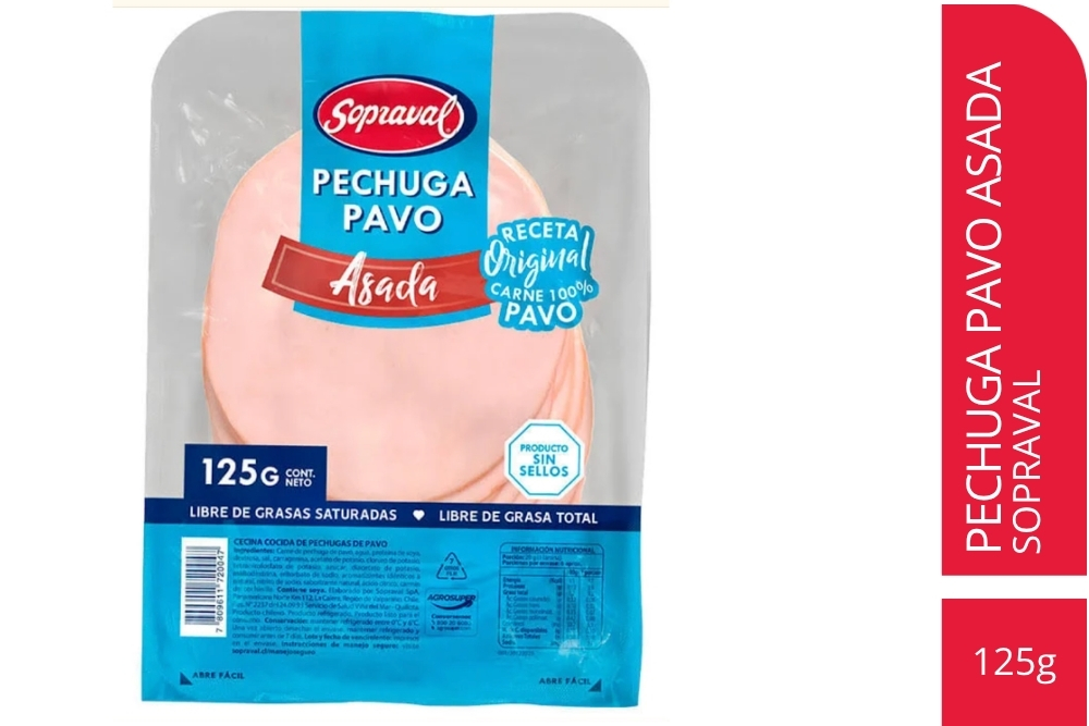 Pechuga Pavo Asada Laminada Sopraval